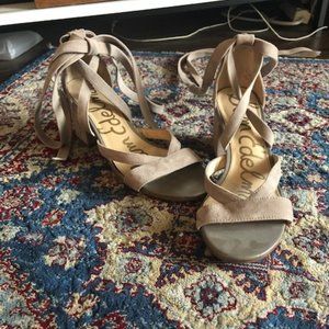 Sam Edelman Sheri Suede Ankle-Wrap Sandal